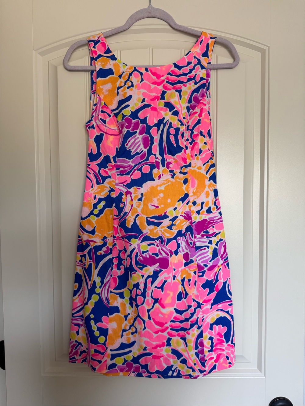 Lilly Pulitzer Bold Floral Shift Dress in Pink, Navy & Yellow